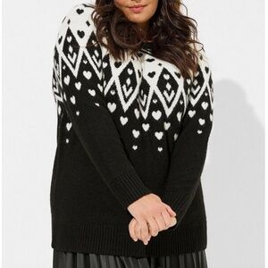 Vegan Cashmere Fairisle Pullover Sweater - Worn once